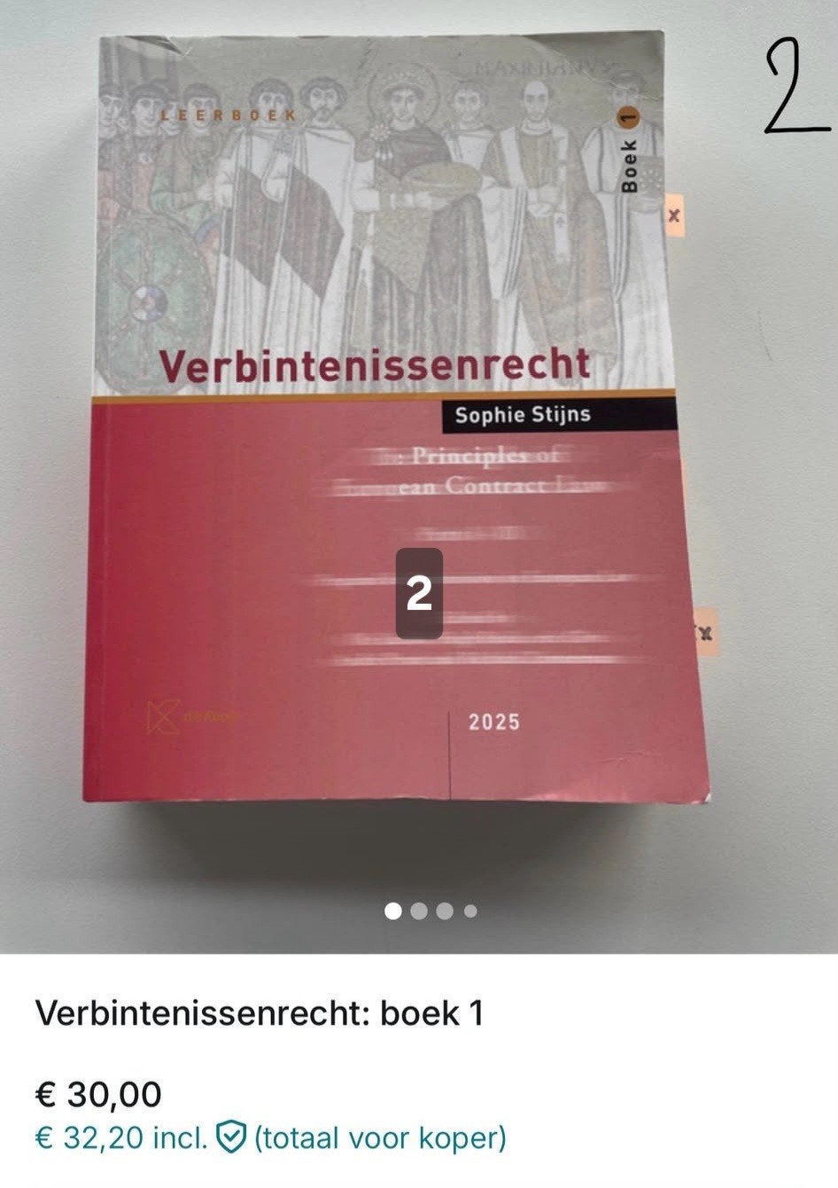 studieboek verbintenissenrecht 1ste jaar Leuven, Boeken, Ophalen