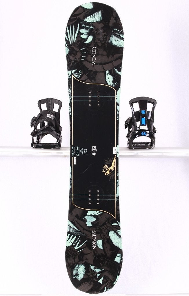Snowboard 140 cm pour femmes SALOMON WONDER, noir/turquoise, Envoi, Utilisé, Planche