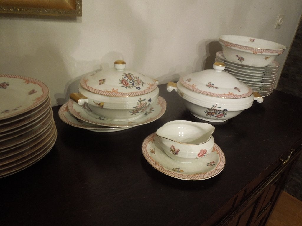 eetservies Cerabel bloemen+gouden rand, Huis en Inrichting, Ophalen, Overige merken, Klassiek, Zo goed als nieuw