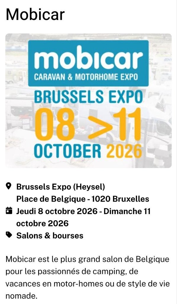 2 inzendingen voor MOBICAR 2026 EXPO BRUXELLES, Tickets en Kaartjes, Twee personen