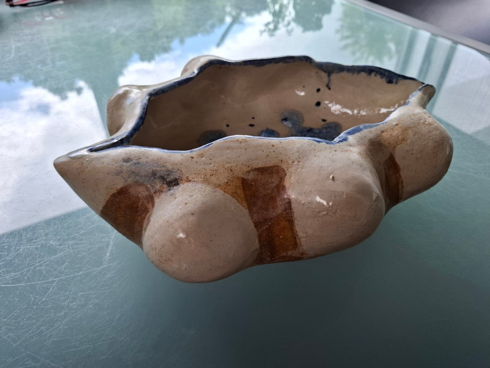 Handgemaakte keramiek schaal, Antiek en Kunst, Ophalen