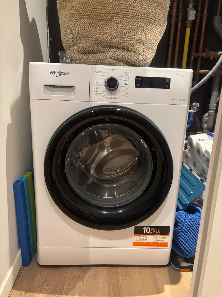 Whirlpool wasmachine, Elektronische apparatuur, Ophalen, 1200 tot 1600 toeren, Gebruikt, 8 tot 10 kg