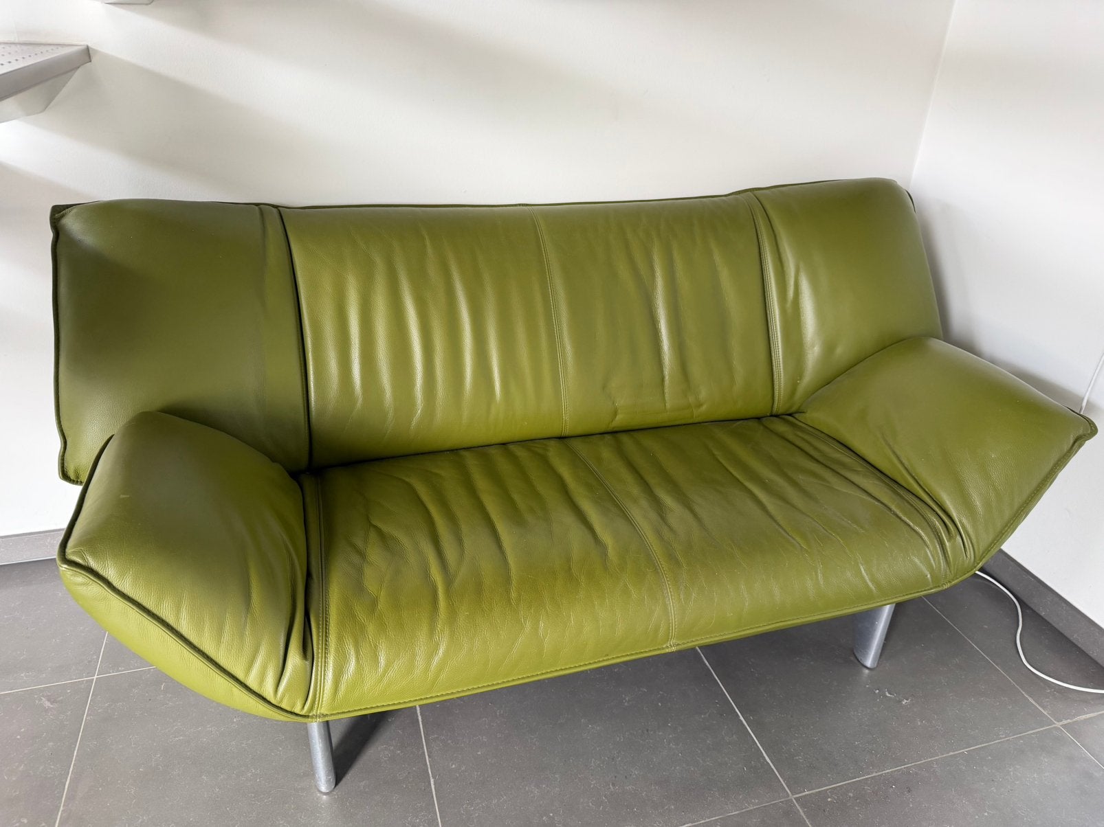 LEOLUX zitbank 180cm bij 82cm, Ophalen, Zo goed als nieuw, Leer
