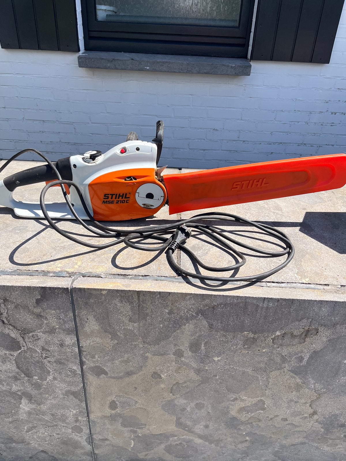 Elektrische kettingzaag stihl, Doe-het-zelf en Bouw, Gereedschap | Zaagmachines, Ophalen, Zo goed als nieuw, Kettingzaag