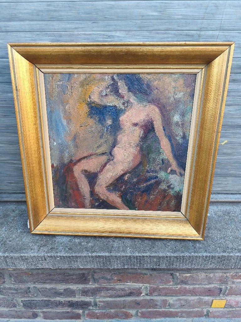 Huile sur panneau femme nue de Hector chavepeyer, Enlèvement ou Envoi, Panneau