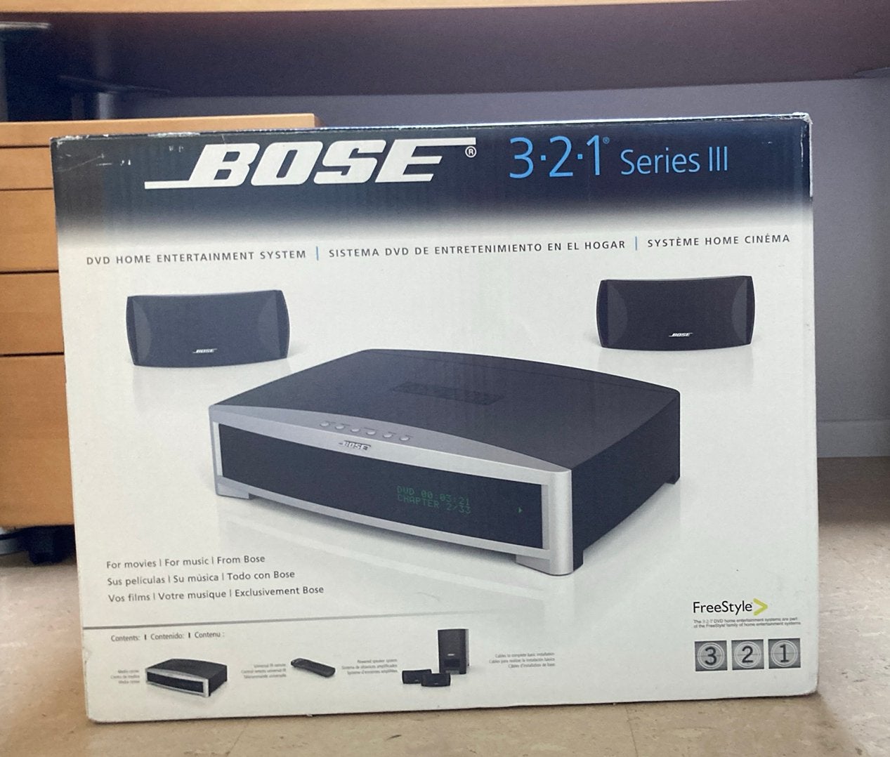 Système DVD Bose 3·2·1, TV, Hi-fi & Vidéo, Ensembles home-cinéma, Comme neuf, Lecteur DVD, Système 2.1, 70 watts ou plus, Autres marques
