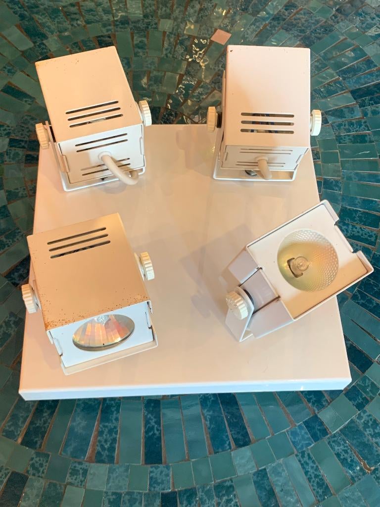 Vintage perfect werkende design spots, Huis en Inrichting, Lampen | Spots, Verzenden, Gebruikt, Metaal of Aluminium, Plafondspot of Wandspot