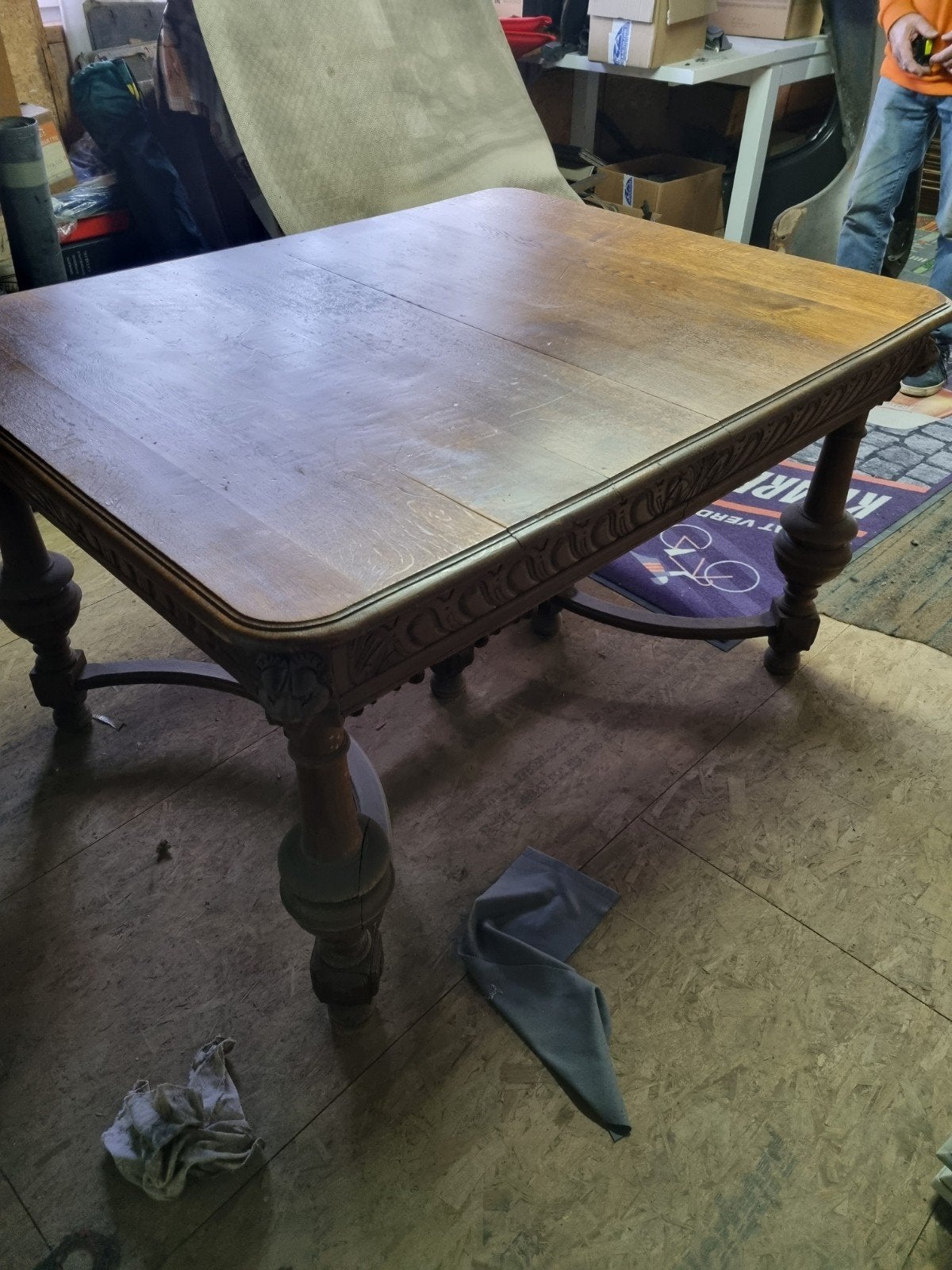antieke tafel, Ophalen