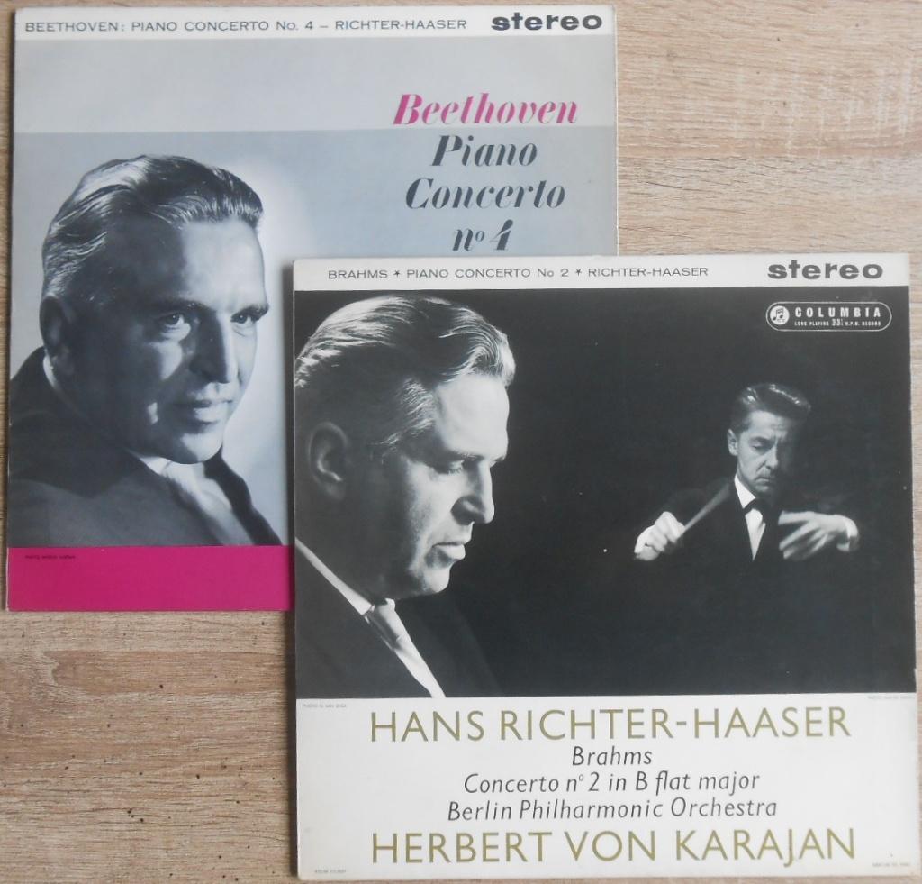 BEETHOVEN & BRAHMS Pianoconc - HANS RICHTER-HAASER: 2x lp, Cd's en Dvd's, Vinyl | Klassiek, Gebruikt, Overige typen, Ophalen of Verzenden
