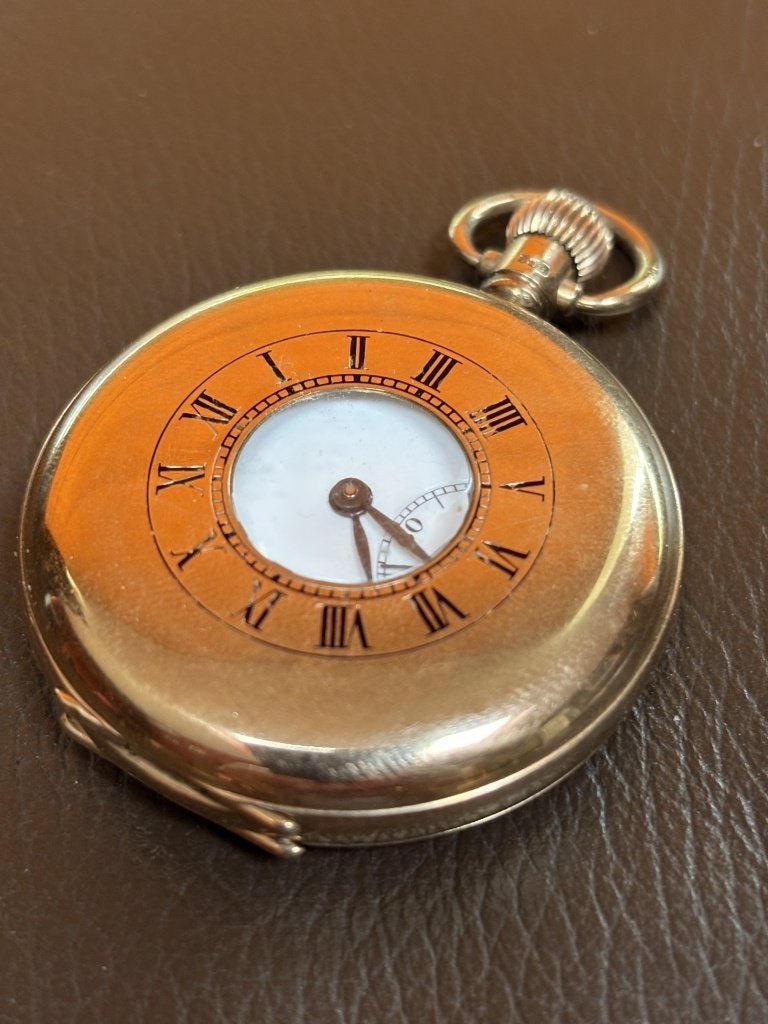 Rolex demi-Hunter (super rare) en or  9 carats, Collections, Enlèvement, Utilisé, Ustensile