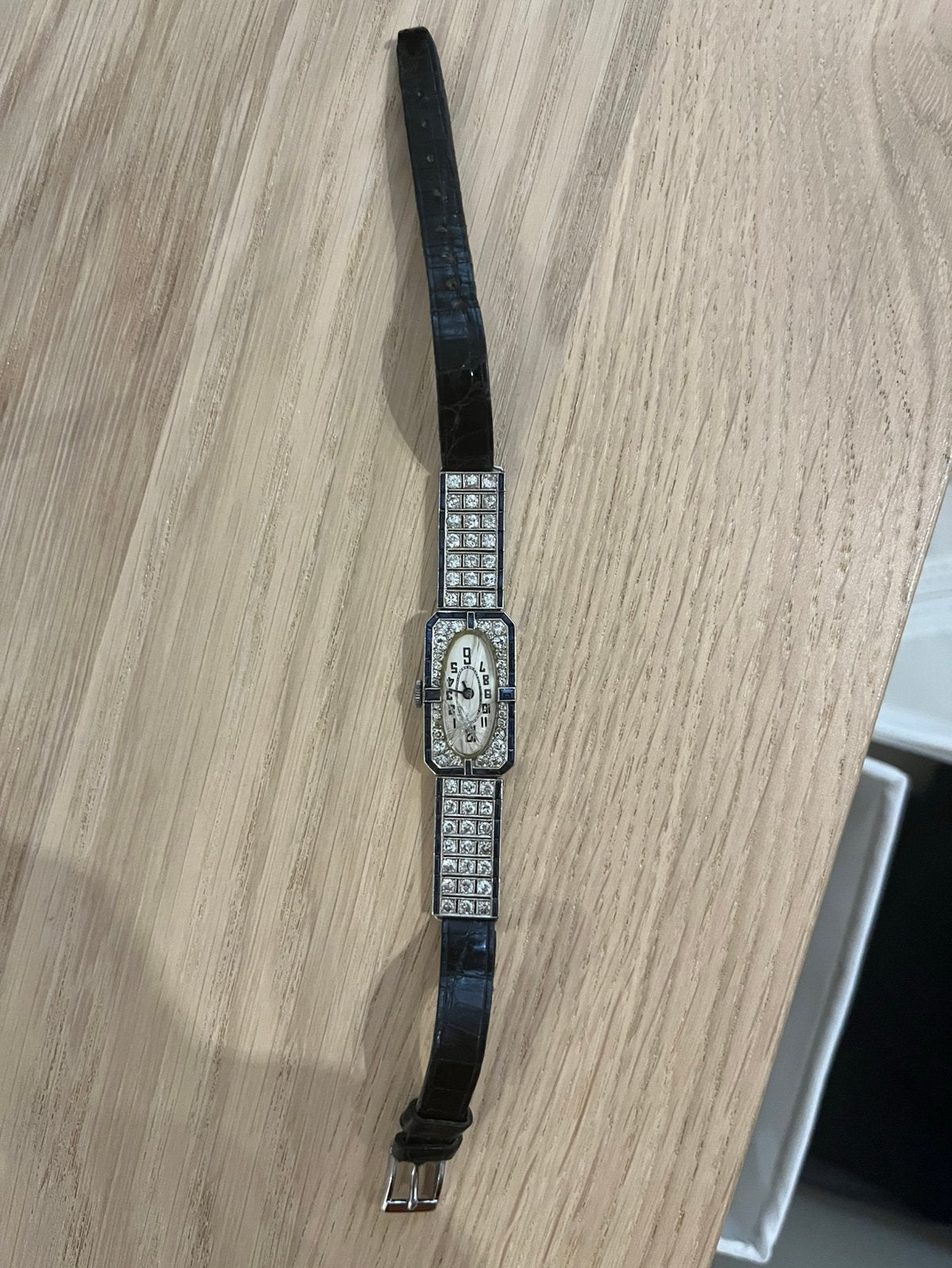 Montre en platine, Montre-bracelet, Autres marques, Cuir, Enlèvement