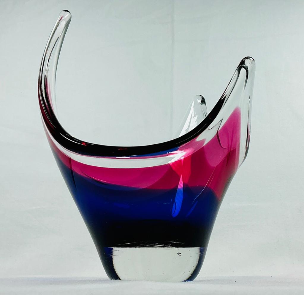Pochette vide verre d'art design Mandruzzato Murano Italie, Collections, Envoi, Maison et Meubles