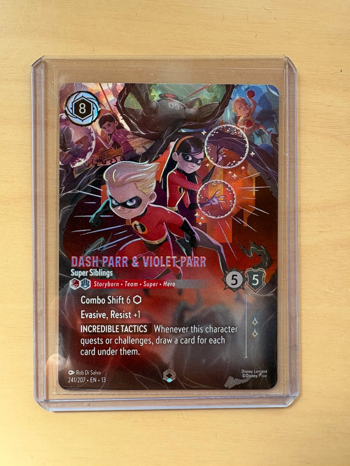 Disney Lorcana Dash Parr & Violet Parr – Enchanted 241/207, Ophalen, Nieuw, Losse kaart
