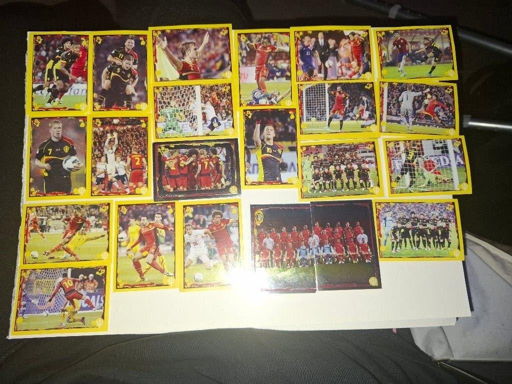 115 panini voetbalprentjes Rode Duivels Brazilië 2014, Verzamelen, Ophalen of Verzenden, Zo goed als nieuw, Sport