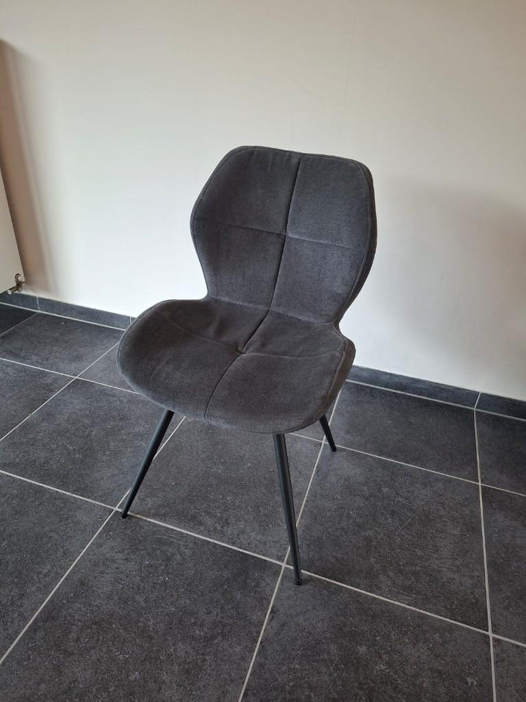 Stoel antraciet 6x, Ophalen, Zo goed als nieuw, Vijf, Zes of meer stoelen