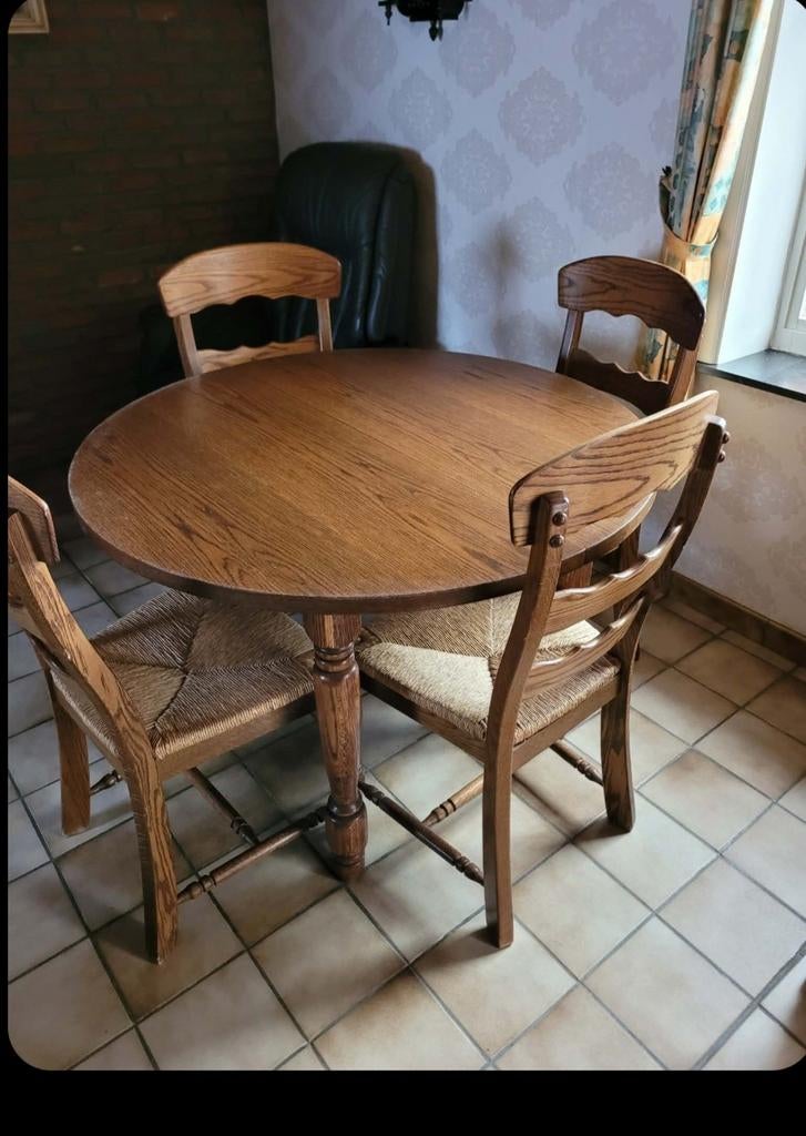 Tafel met 4 stoelen, Huis en Inrichting, Complete eetkamers, Ophalen