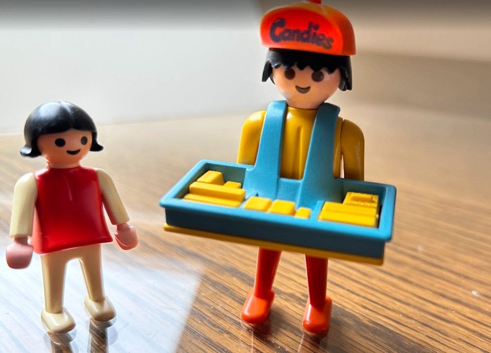 Circus - Snoepverkoper - Playmobil - Vintage, Enlèvement, Utilisé, Pièces détachées, Figurines
