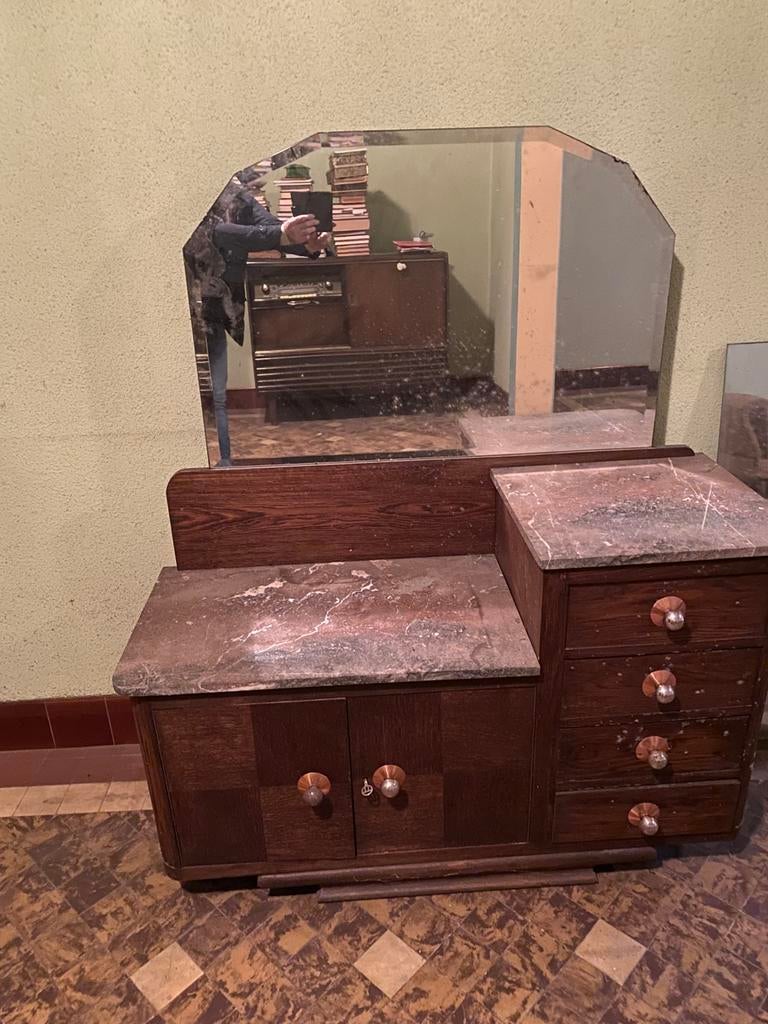 Vintage Art Deco toilettafel, Antiek en Kunst, Ophalen