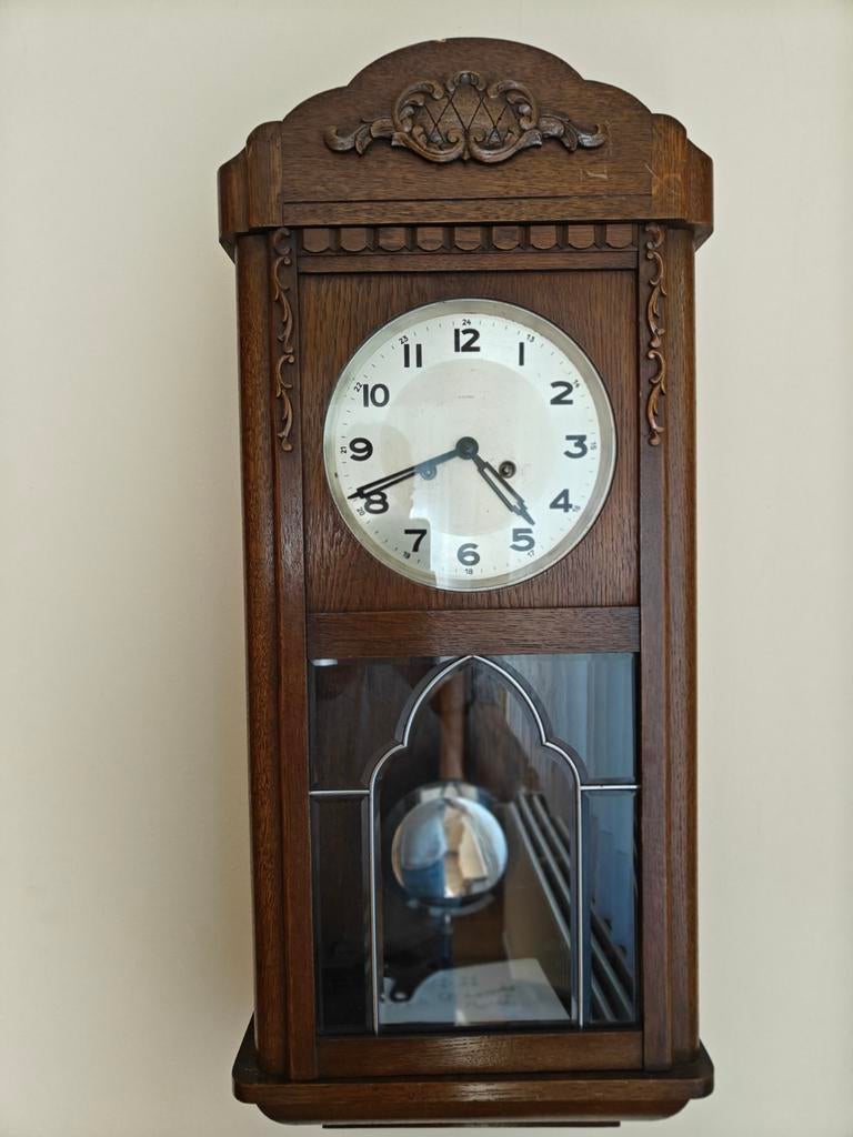 Oude regulator klok merk Mauthe (1920-1940), Antiek en Kunst, Antiek | Klokken, Ophalen