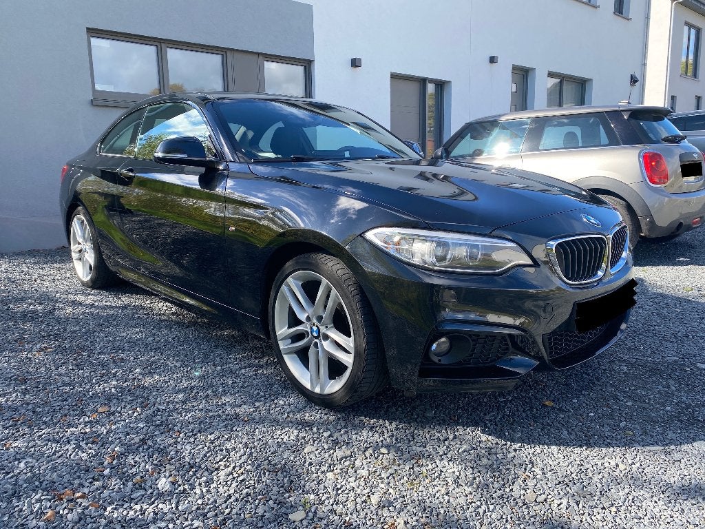 BMW 218i Coupé (F22) Pack M, Autos, 100 kW, Boîte manuelle, Alcantara, Noir