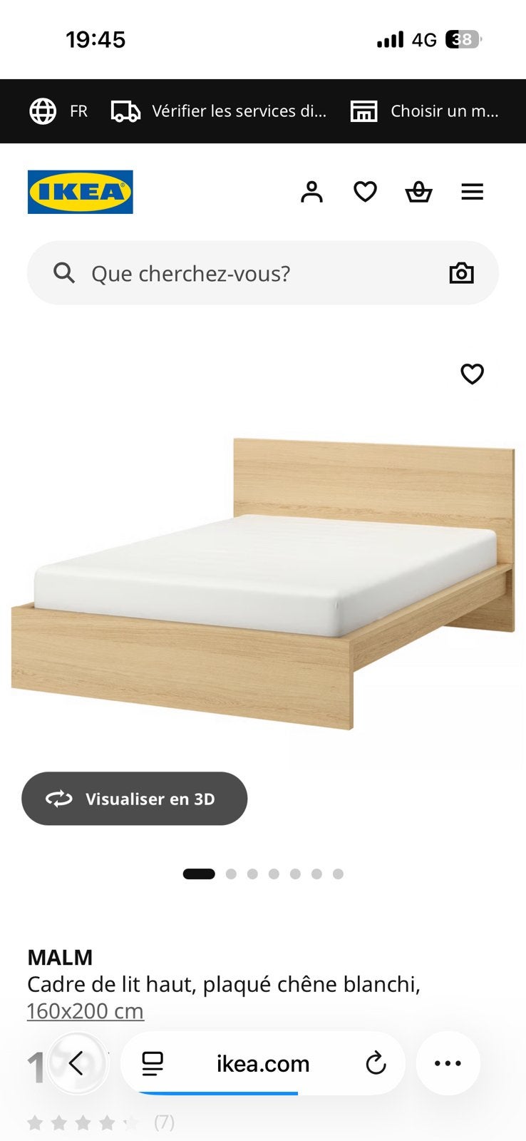 Cadre de lit, Enlèvement ou Envoi, Beige, Comme neuf, 200 cm