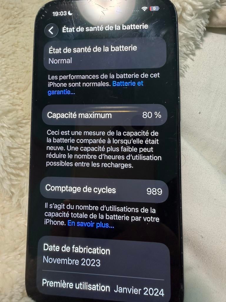 iPhone 15, Télécoms, Téléphonie mobile | Apple iPhone, 80 %, 128 GB, IPhone 15, Enlèvement ou Envoi
