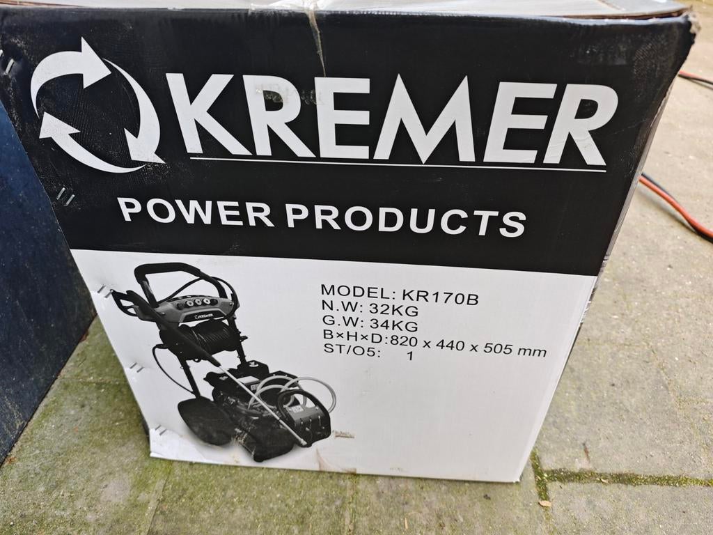Nettoyeur haute pression Kremer 170b, Neuf, Avec pression d'eau réglable, Enlèvement, Essence