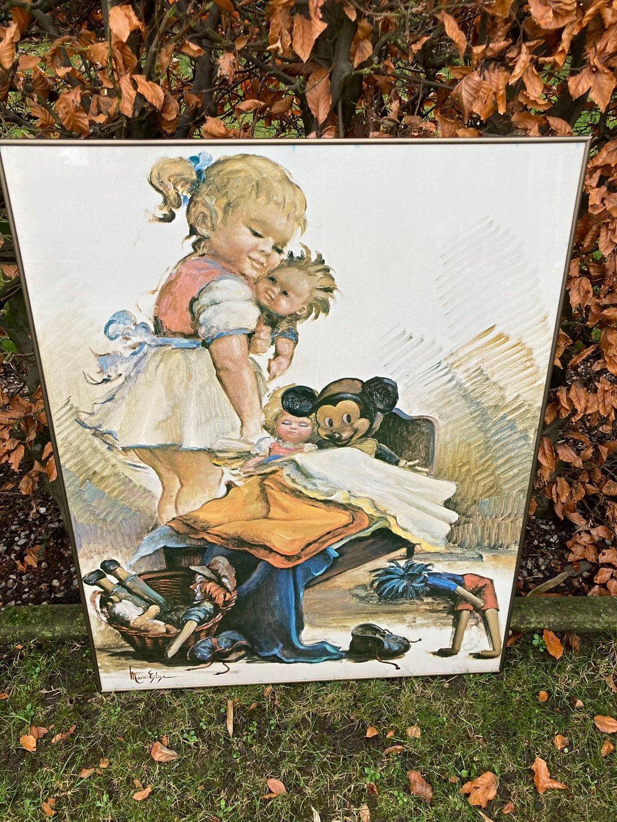 Fotokader afbeelding Mickey Mouse retro speelgoed op poster, Ophalen, Mickey Mouse, Zo goed als nieuw, Plaatje of Poster