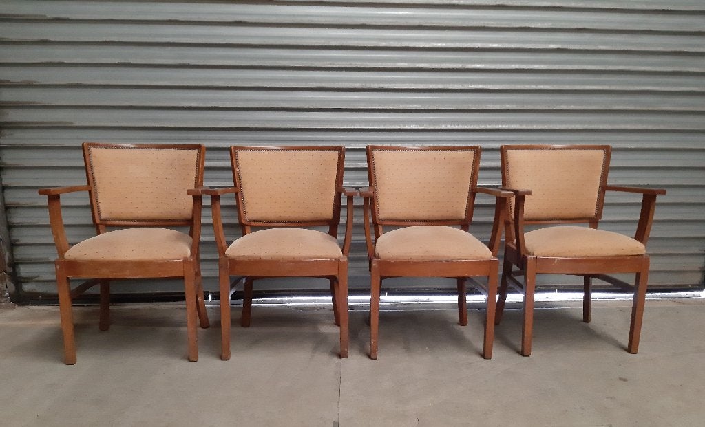 Bridges - fauteuils x 4 anciens 50 le lot, Moins de 75 cm, Enlèvement ou Envoi, Utilisé, 50 à 75 cm