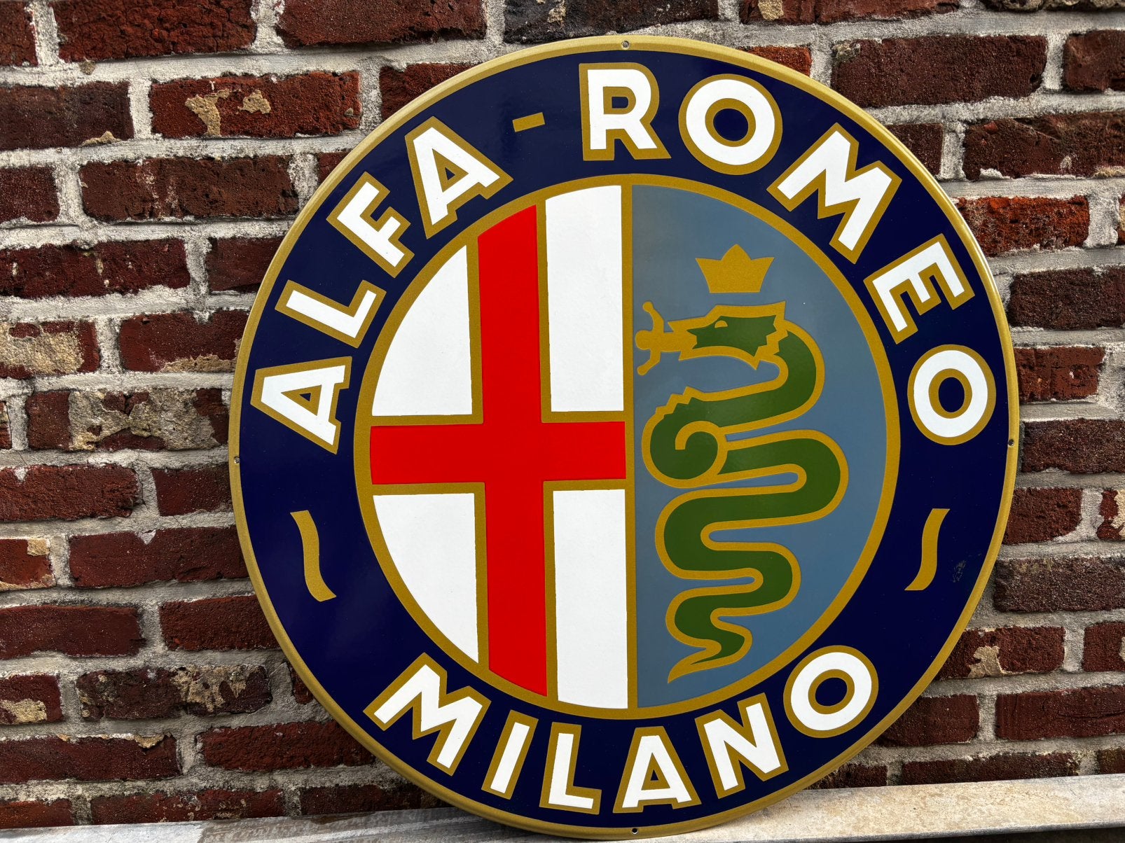 Groot Alfa Romeo bord, Ophalen, Zo goed als nieuw