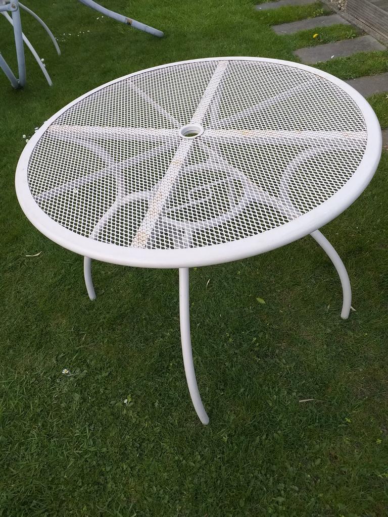 Tuintafel, Tuin en Terras, Ophalen, Rond, Metaal