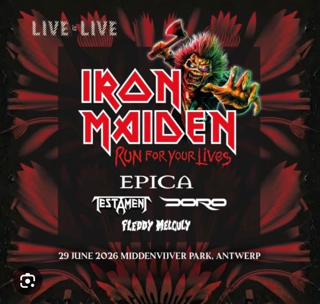 Le ticket Iron Maiden Live est en ligne, Une personne, Juin, Hard Rock ou Metal