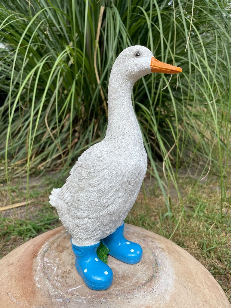 Bottes Goose bleues, jardin, étang, cadeau 30cm, Enlèvement ou Envoi, Neuf, Synthétique, Animal
