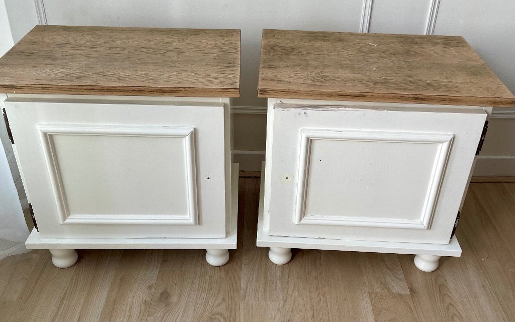 2 tables de chevet en tant que projet gratuit, Enlèvement, Utilisé