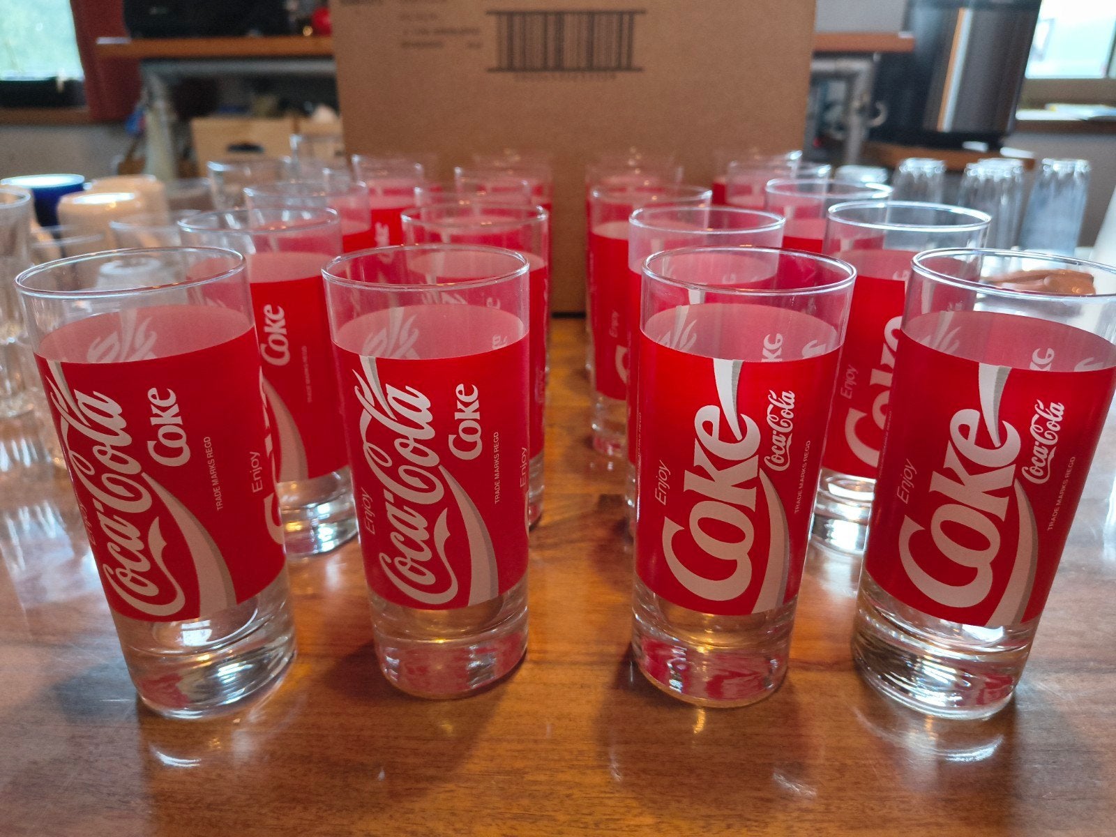 Coca Cola drinkglazen, Ophalen