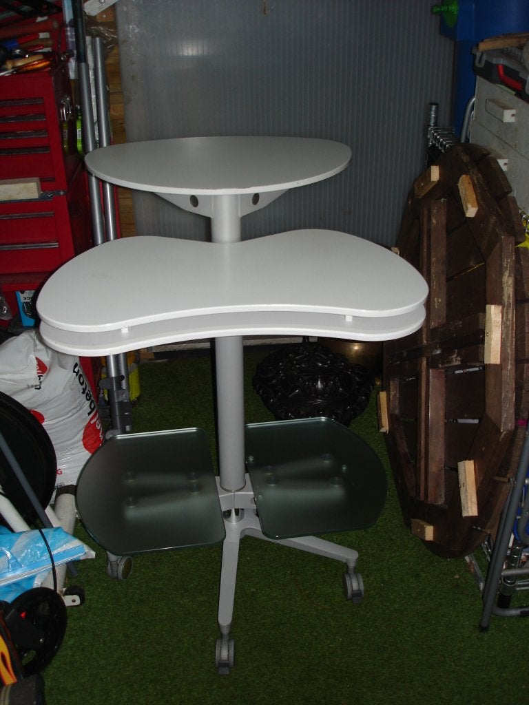 Manicure tafel Mobiele werkplek hoogte verstelbaar, Ophalen, Wit, Zo goed als nieuw, Accessoires