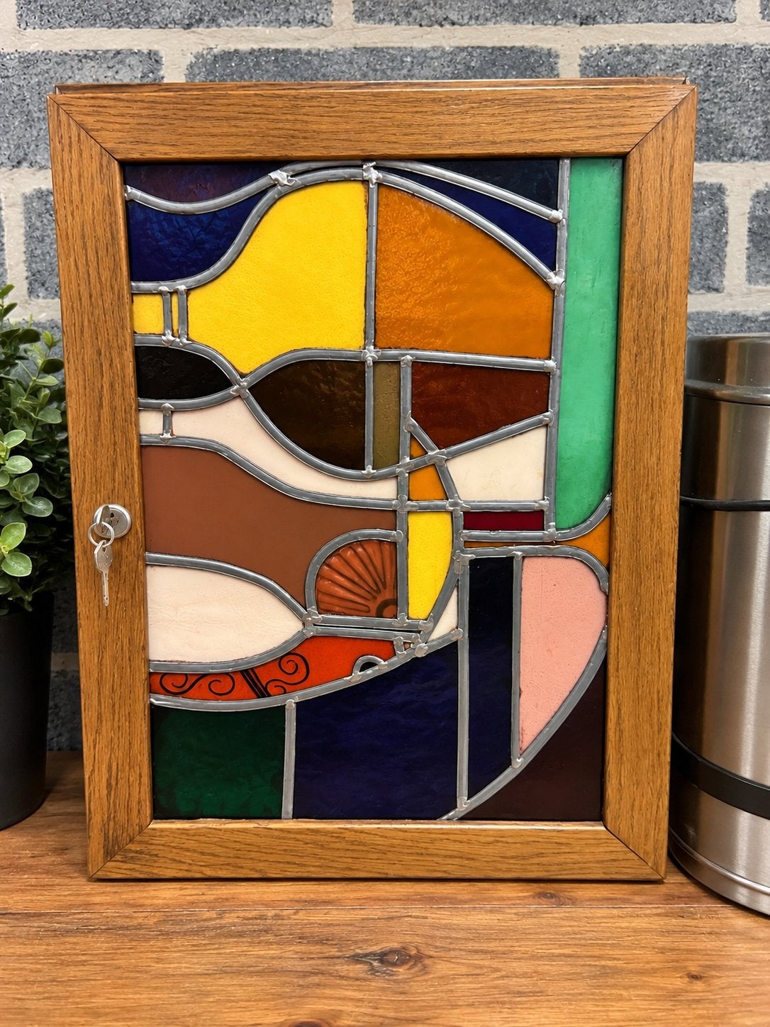 Uniek glas-in-lood paneel te koop, Ophalen, Zo goed als nieuw