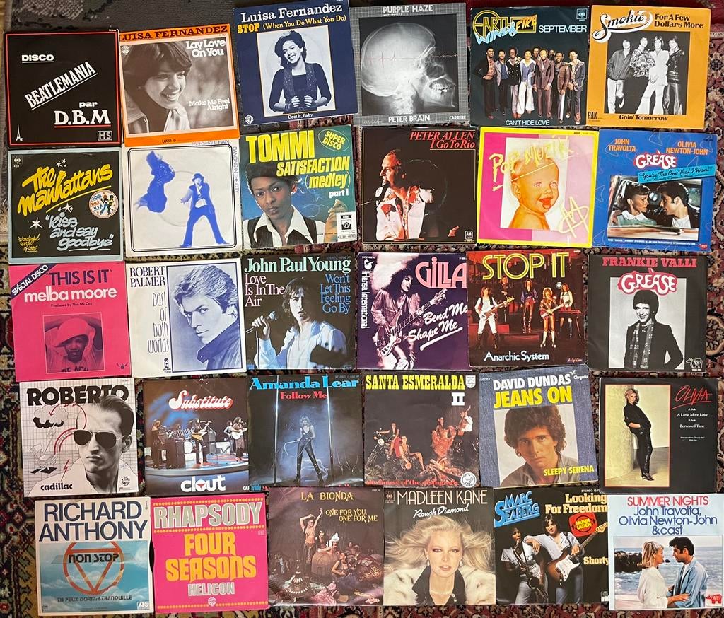 Lot de 269 disques 45T excellent état, Pochette photo, Comme neuf, Enlèvement, Pop
