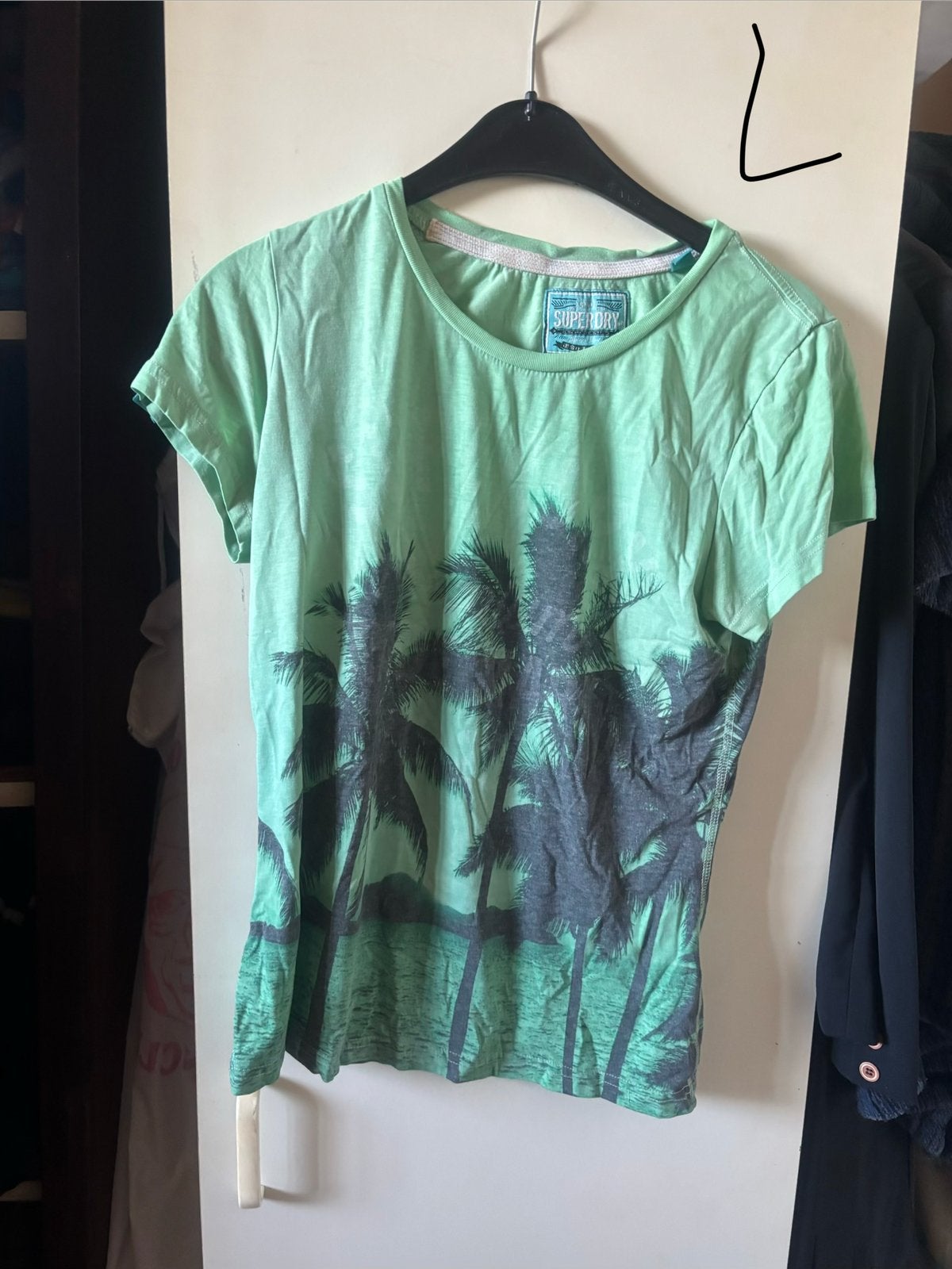 tshirt superdry, Kleding | Dames, Ophalen of Verzenden, Gedragen, Maat 42/44 (L), Korte mouw