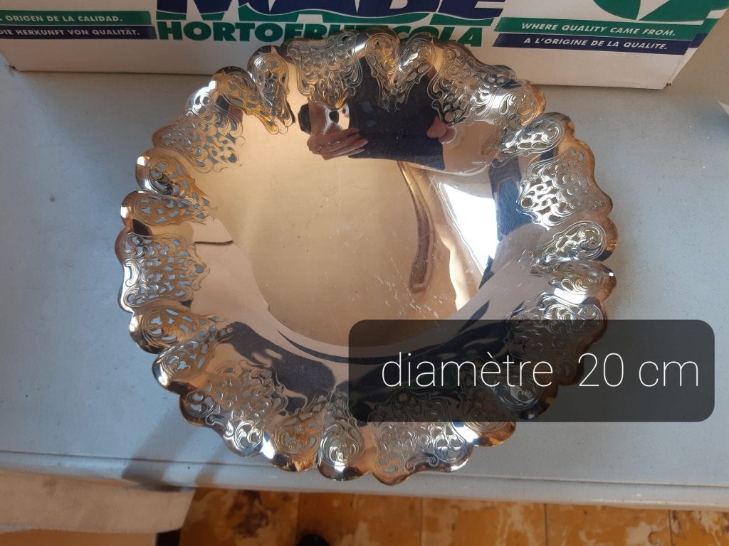 Coupe ajourée et chantournée - plaqué argent, Ophalen of Verzenden