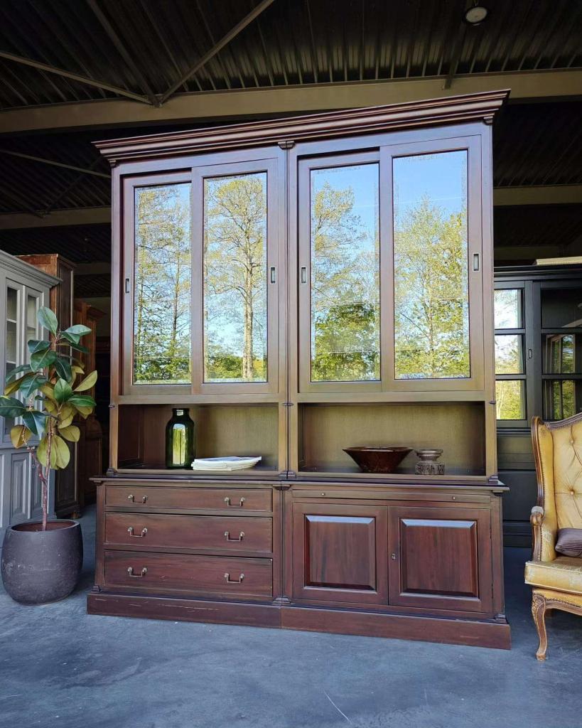 Prachtige Buffetkast | Winkelkast met Vitrine | Winkel #2719, Antiek en Kunst, Ophalen of Verzenden
