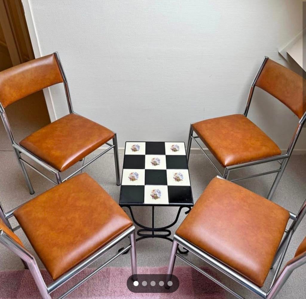 Retro keukenstoelen, Ophalen, Bruin