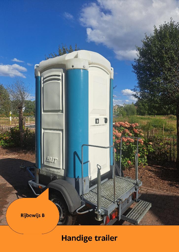 TE HUUR | Toiletwagen - mobiel toilet - WC wagen, Auto diversen, Aanhangers en Bagagewagens, Ophalen, Zo goed als nieuw