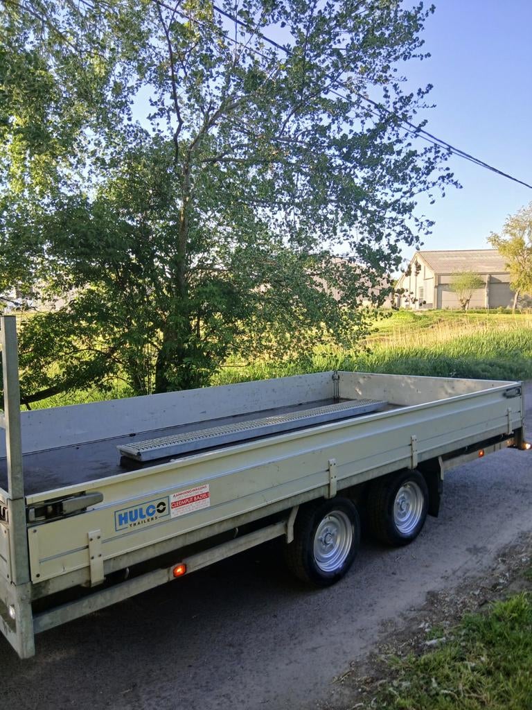 Aanhangwagen Hulco 3ton 4m05 x 2m03 in zeer goede staat!!, Ophalen, Gebruikt