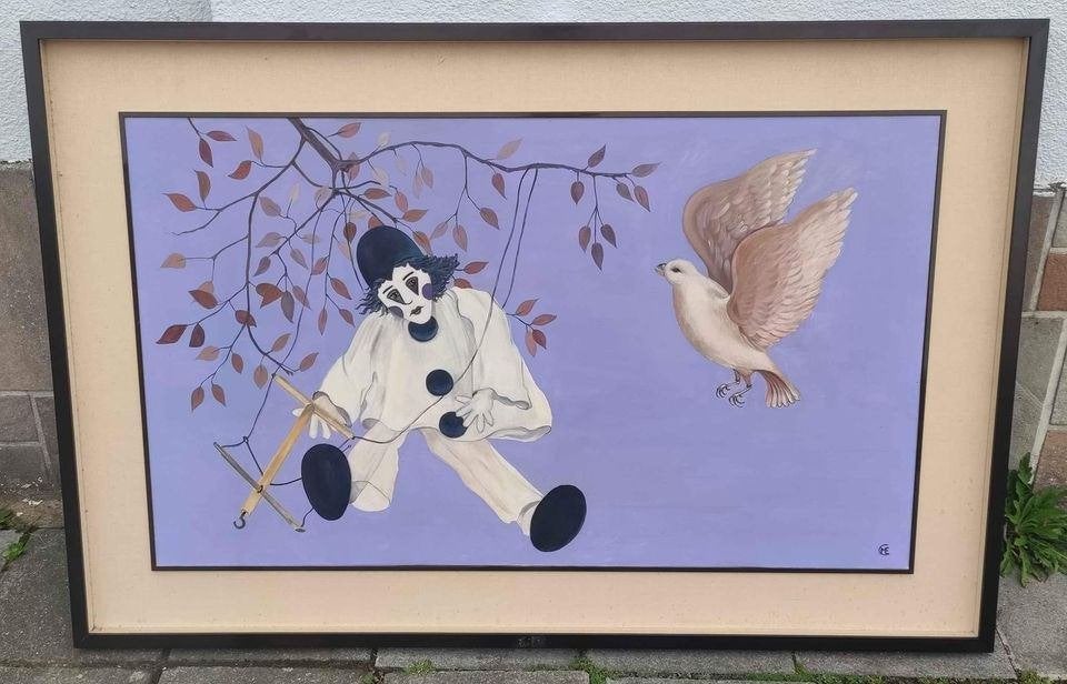 Grande huile sur toile monogramme cme, Enlèvement