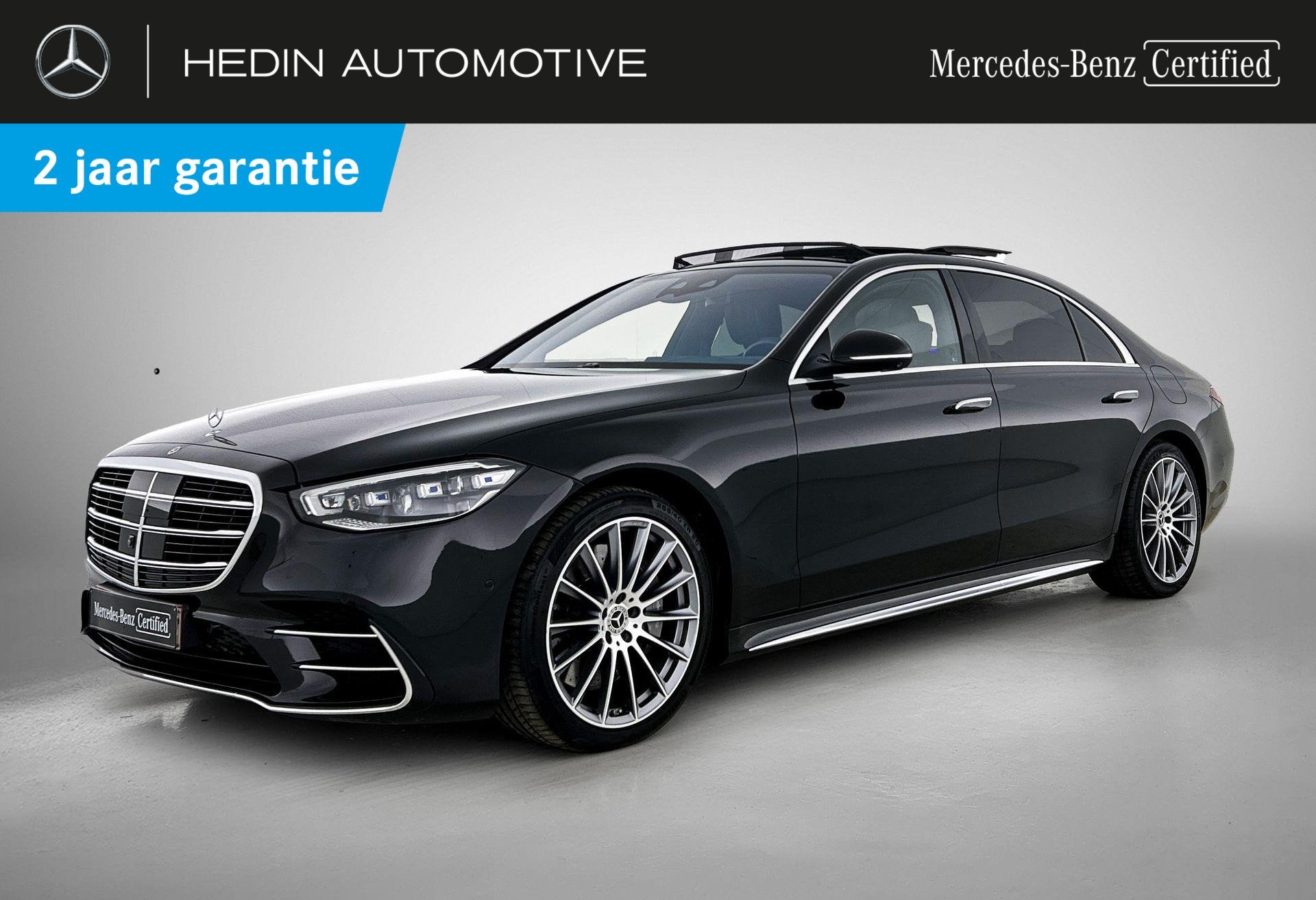 Mercedes-Benz S-Klasse 580 e Berline 4MATIC Lang AMG Line Pa, Auto's, Automaat, Stof, Gebruikt, Zwart