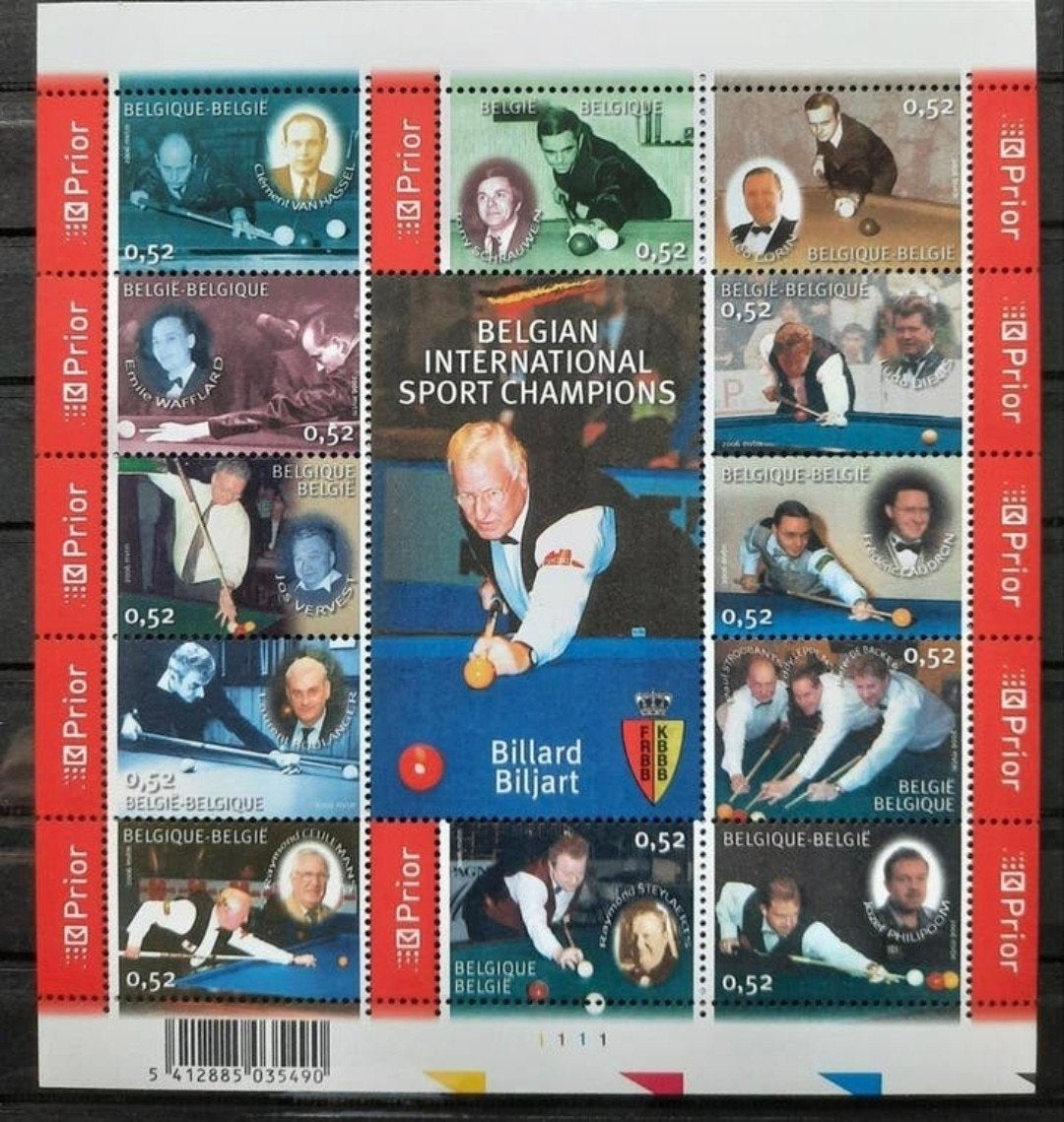 Belgique : COB 3503/14-BL128 ** Billard 2006., Sans timbre, Neuf, Enlèvement ou Envoi, Non oblitéré