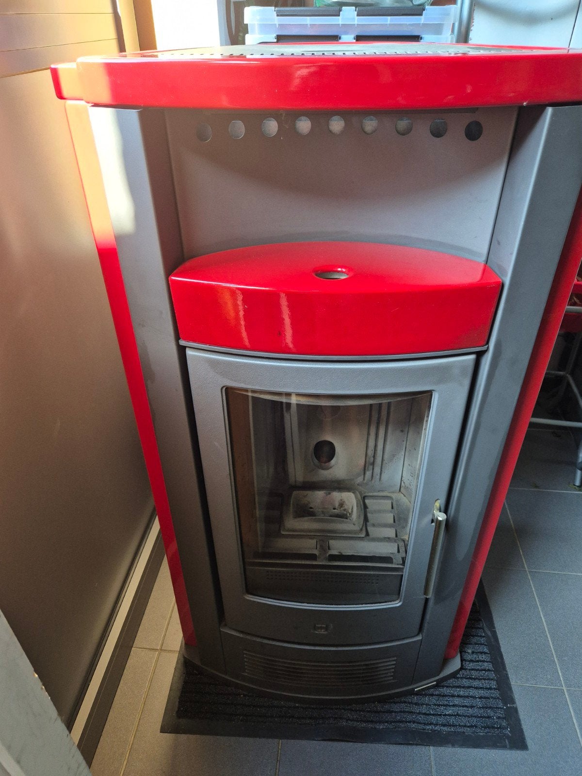 Piazzetta P960 Pelletkachel 12 kW Rood, Ophalen, Gebruikt, Overige brandstoffen, Pelletkachel