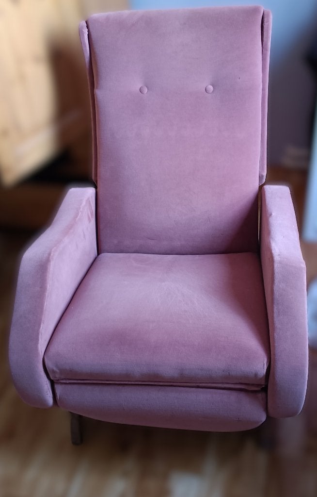 Fauteuil relax en velours, Antiquités & Art, Enlèvement ou Envoi