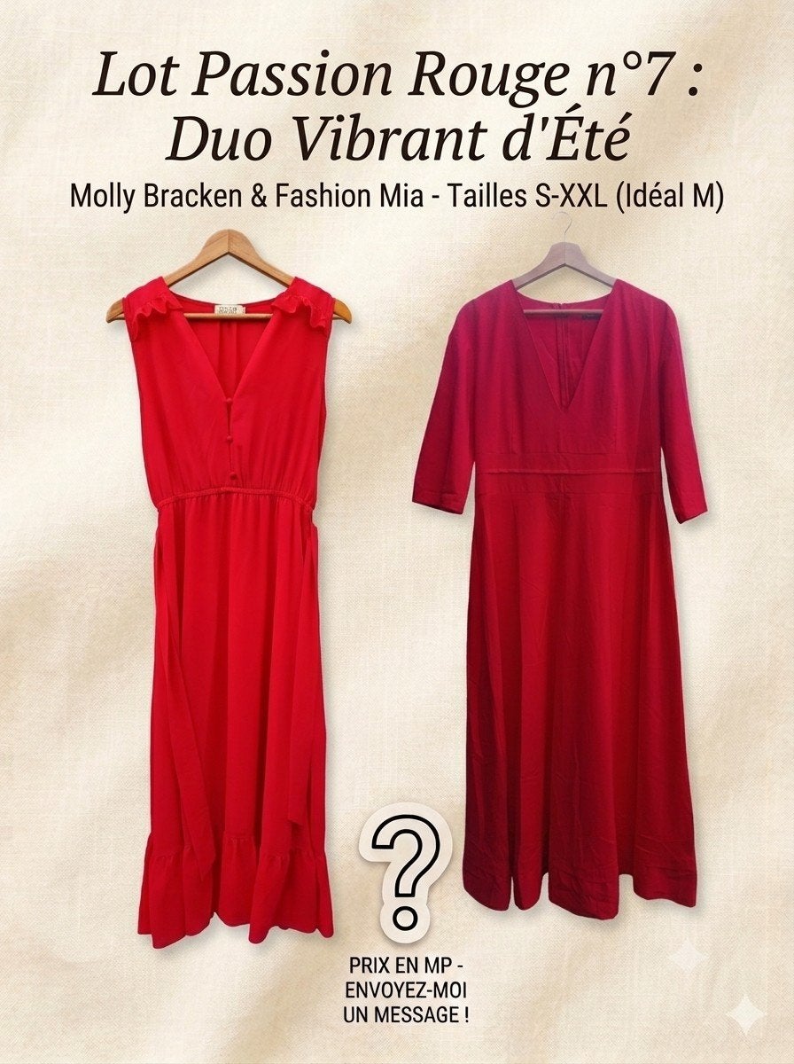 Duo Robes Rouges - taille M, Vêtements | Femmes, Rouge, Taille 38/40 (M), Enlèvement, Porté